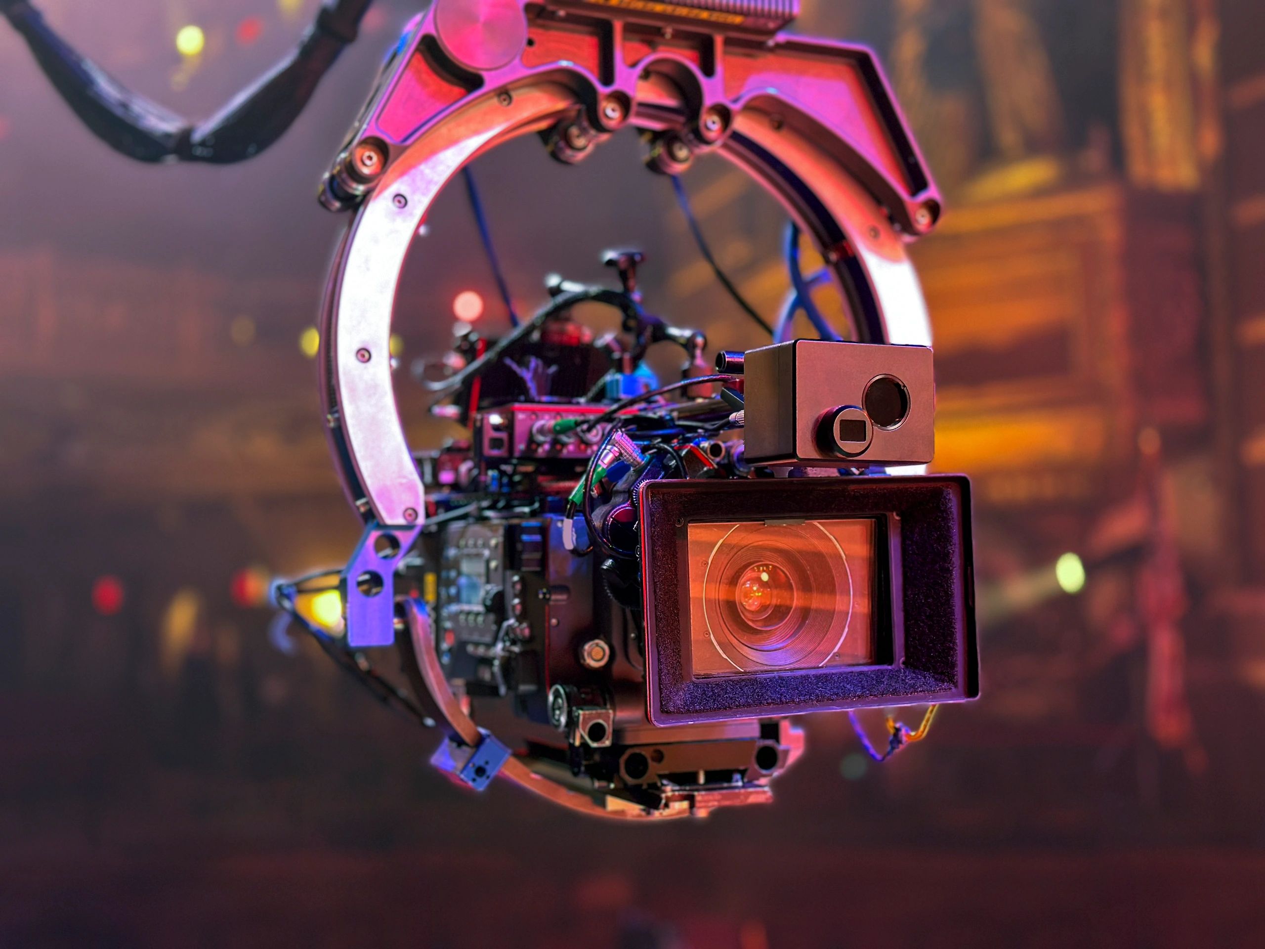 Cinema camera on a film set